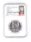 PF69 1964 Kennedy Half Dollar Type 1 REV Straight G Signed Label NGC