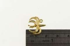 14K Yellow Gold Corpse Flower Botanical Nature Motif Charm/Pendant