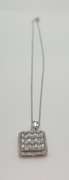 Glamorous 18kt Solid White Gold & Diamond Pendant Necklace
