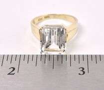 Delightful White Topaz Ring In Yellow Gold