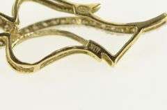 10K Yellow Gold Guardian Angel Diamond Protection Symbol Pendant