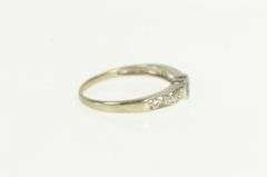 10K White Gold Heart Blue Topaz Diamond Promise Love Ring