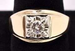 Admirable Approx. 0.45CTW Diamond Ring In 14K Yellow Gold