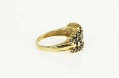 10K Yellow Gold Princess Sapphire Striped Graduated Band Ring