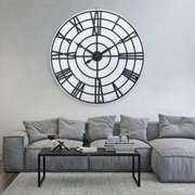 32 Inch Metal Wall Clock Roman Digital Iron Wall Clock