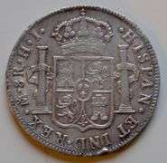 Sharper 1810  IH  Mexico Silver 8 Reales. Mexico City Mint