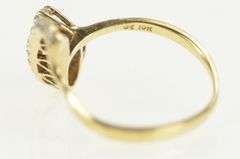 10K Yellow Gold Vintage Wavy Diamond Curvy Statement Ring