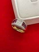 CERTIFIED LIMITED EDITION 18K GOLD DIAMONDS AND RUBBIES RING