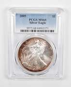 MS68 2005 American Silver Eagle - PCGS Insane Tone!