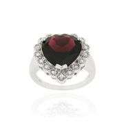 Sterling Silver Garnet Ring