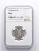 PF64 1928 Ireland 1 Scilling NGC