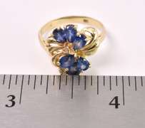 Stunning Blue Sapphire Ring In 14K Yellow Gold