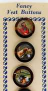 Early Set of 6 British Fox Hunt Fancy Vest Buttons