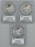 3 Special Sig Series PCGS MS70 1st Day of Issue $1 Eagles 2021-2023