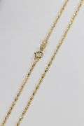 14k Yellow Gold Solid Singapore Rope Link Chain 1.4mm Necklace 16"