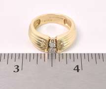Sparkling Diamond Ring In 14K Yellow Gold