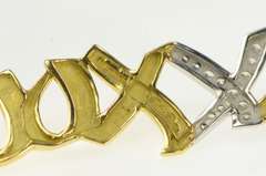 18K Yellow Gold Tiffany & Co. Paloma Picasso Diamond XO Pin/Brooch