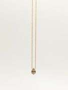 Feminine 18kt Yellow Gold Necklace with Teardop Pendant