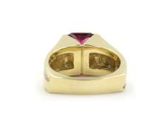 5.0cte Tourmaline and Diamond Men's Ring in 14K