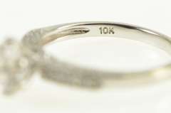 10K White Gold 1.55 Ctw Sapphire Diamond Travel Engagement Ring