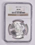MS68 1881-S Morgan Silver Dollar NGC