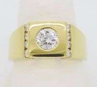 Bezel Set Men's Diamond Ring