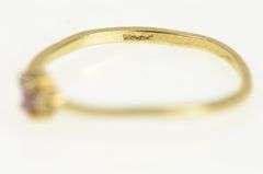 10K Yellow Gold Ruby Diamond Accent Vintage Classic Ring