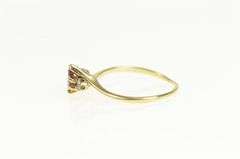 14K Yellow Gold Marquise Natural Ruby Diamond Accent Vintage Ring