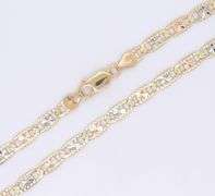 Impressive Diamond Cut 14kt Tri Tone Gucci Link Chain