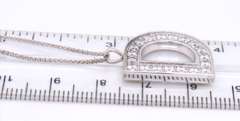 Elegant White Gold Diamond D Initial Pendant on Chain