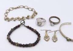 Group Lot of Vintage 925 Sterling Silver Jewelry
