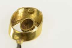 14K Yellow Gold Ornate Etruscan Motif Vintage Statement Pendant
