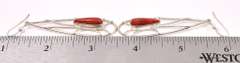 Red Jasper Tear Drop Dangle Earrings In Sterling Silver