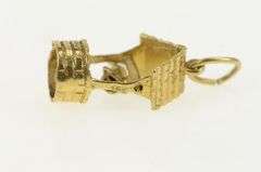 14K Yellow Gold 3D Wishing Well Articulated Hope Symbol Charm/Pendant