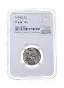 MS67 1950-D Jefferson Nickel - 5FS - Graded NGC