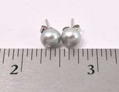 Pearl Stud Earrings In Sterling Silver