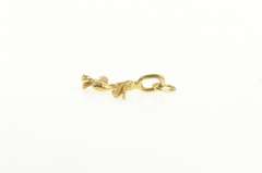 14K Yellow Gold Pelican Duck Bird Diamond Cut Charm/Pendant