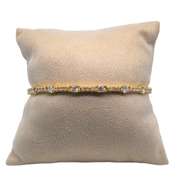 14K YELLOW GOLD BANGLE BRACELET WITH DIAMONDS