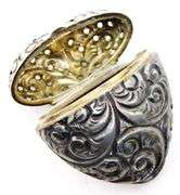 Antique Sterling Silver Heart Vinaigrette