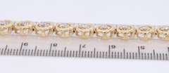 Elegant Yellow Gold Circle Diamond Tennis Bracelet
