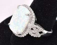 Large Opal Ring In Sterling Silver
