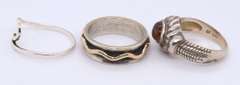 Group Lot of 3 Vintage 925 Sterling Silver Rings