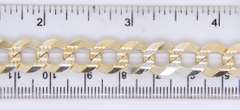Powerful Yellow Gold Diamond Cut Curb Link Bracelet