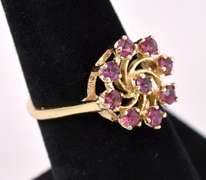 Beautiful Ruby Ring In 14K Yellow Gold