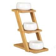 Bamboo Plant Stand Planter Holder Three Layers
