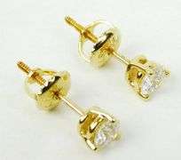Very Fine 14K Diamond Stud Earrings, .50 CTTW