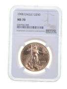 MS70 1998 $50 1 Oz. Gold American Eagle - Graded NGC