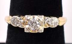 Gorgeous Diamond Ring In 14K Yellow Gold