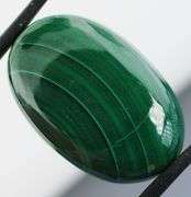 Excellent 43.77ct banded Malachite cabochon