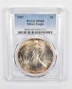MS68 1987 American Silver Eagle - PCGS Beautiful Tone!